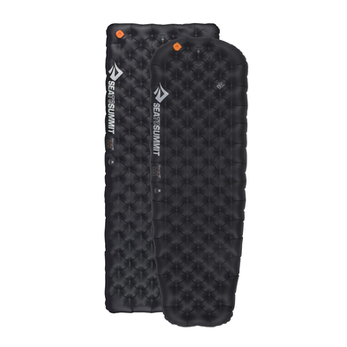 Inflatable insulated mat 10 сm Sea to Summit Ether Light XT Extreme Mat Rectangular Regular Wide black orange, STS AMELXTEXMRRW