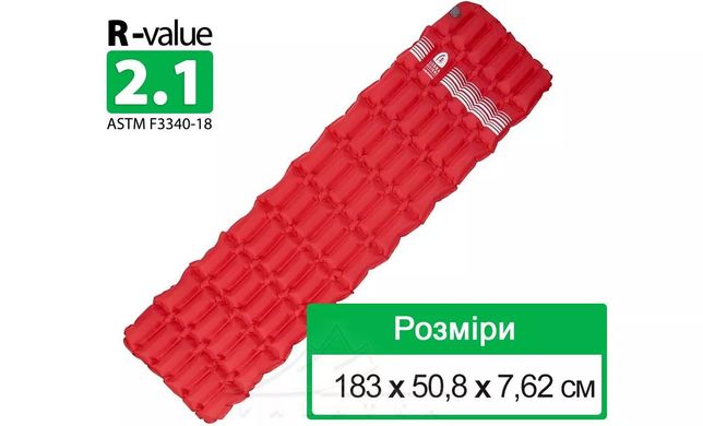 Inflatable mat Sierra Designs Granby Insulated red, 70430220R, Green