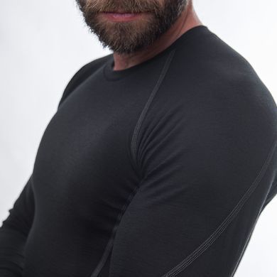 Thermal T-shirt for men Sensor Merino Active LS black, Black, S