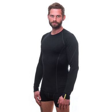 Thermal T-shirt for men Sensor Merino Active LS black, Black, S