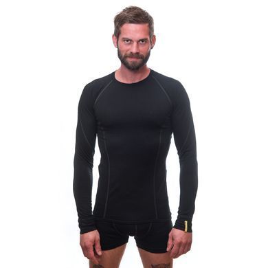 Thermal T-shirt for men Sensor Merino Active LS black, Black, S