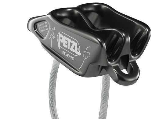 Belay device Petzl Reverso Gray Green, D017AA01