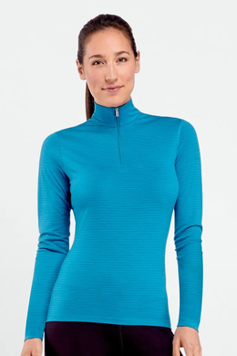Термофутболка жіноча Icebreaker BF 200 Oasis LS Half Zip WOMEN Stripe cruise, XS