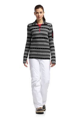 Thermal Т-shirt for women Icebreaker BF 260 Vertex LS Half Zip WOMEN black/snow/garnet, S