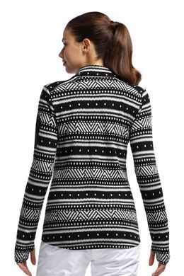 Thermal Т-shirt for women Icebreaker BF 260 Vertex LS Half Zip WOMEN black/snow/garnet, S