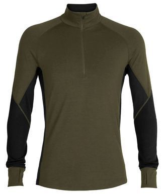 Термофутболка чоловіча Icebreaker 260 Zone LS Half Zip MEN loden/black, S