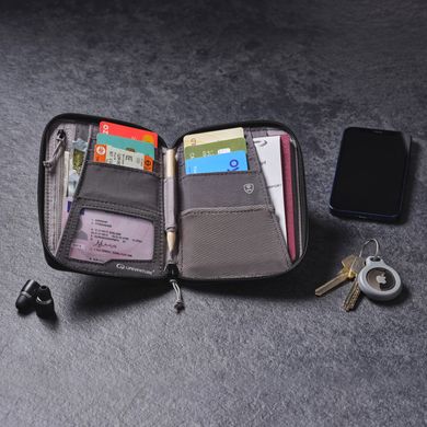 Lifeventure Recycled RFiD Mini Travel Wallet grey