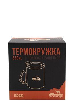 Thermal mug with sippy cup lid and clip Tramp 350 ml metal, UTRC-020-metal, metal