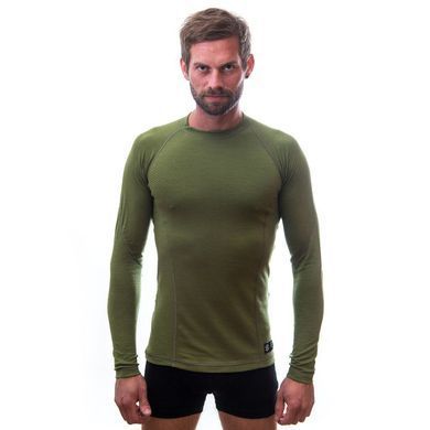 Thermal T-shirt for men Sensor Merino DF LS safari, Black, S
