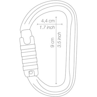 Карабін Petzl Am'D BALL-LOCK grey, M34A BL