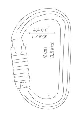 Карабін Petzl Am'D SCREW-LOCK grey, M34A SL