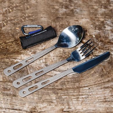 Ложка, виделка, ніж титанові  Lifeventure Titanium Cutlery , 9515