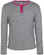 Термофутболка з довгим рукавом дитяча Icebreaker JN BF 260 Amity LS Crewe GIRL metro/magenta 6