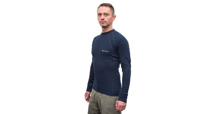 Thermal T-shirt for men Sensor Double Face LS deep blue, Black, S