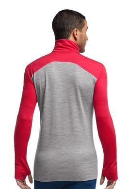 Термофутболка з довгим рукавом чоловіча Icebreaker BF 260 Tech LS Half Zip MEN metro hthr/rocket XL