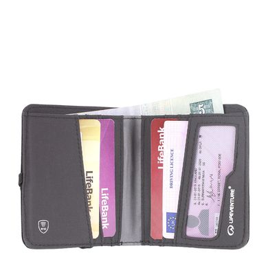 Lifeventure Recycled RFiD Compact Wallet grey