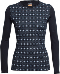 Термофутболка жіноча Icebreaker Oasis LS Crewe Align WOMEN black/snow, M