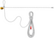 Самостраховка регульована Petzl Grillon 15 m white/yellow для позиціонування, L052AA05