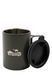 Thermal mug with folding handles and a sippy cup TRAMP 400 ml olive, UTRC-137-olive