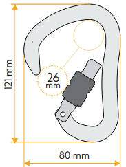 Carabiner Singing Rock Hector Screw blue, SR K0114EE00