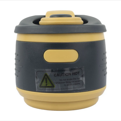Foldable silicone mug with lid Tramp 350 ml sand, UTRC-082-sand
