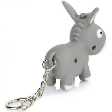 Keychain flashlight Munkees Donkey LED grey, 1110-GY