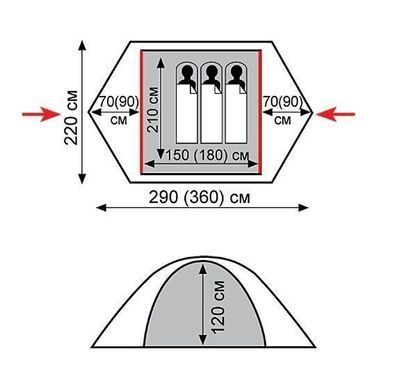 Намет Tramp Peak 2 (V2), TRT-025