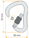Carabiner Singing Rock Hector Screw blue, SR K0114EE00