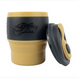 Foldable silicone mug with lid Tramp 350 ml sand, UTRC-082-sand