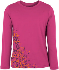 Термофутболка дитяча Icebreaker Kids LS Crew Garden magenta/lotus, 2