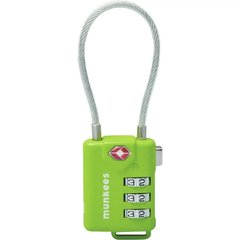 Keychain-lock Munkees TSA Cable Combi Lock lime