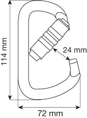 Carabiner Camp D Pro 2Lock, CAMP 187701