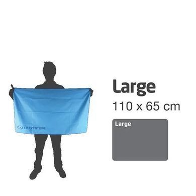 Towel Lifeventure Micro Fibre Comfort aqua XL