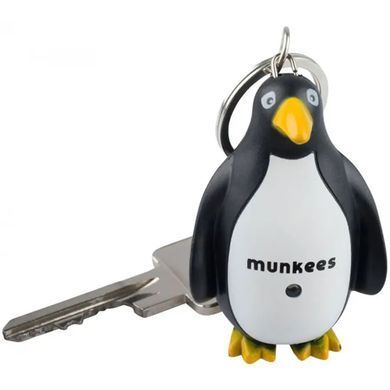 Брелок-ліхтарик Munkees Penguin LED black-white, 1108-BW