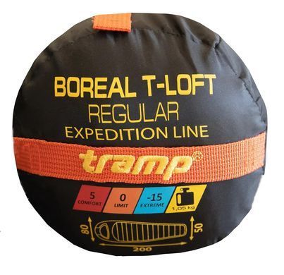 Спальник Tramp Boreal Regular orange/grey правий