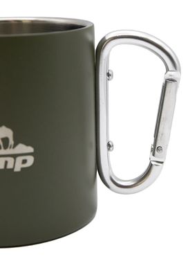 Thermal mug with carabiner Tramp 350 ml olive, olive