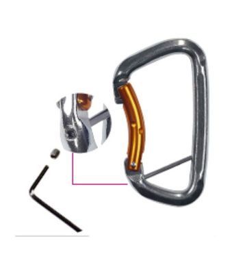 Carabiner Climbing Technology Gym S silver / orange, 3C3340BV5A