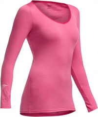 Термофутболка жіноча Icebreaker BF 150 Siren LS Sweetheart WOMEN shocking/garnet, M