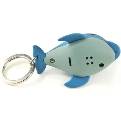 Keychain flashlight Munkees Dolphin LED blue, 1102-BL