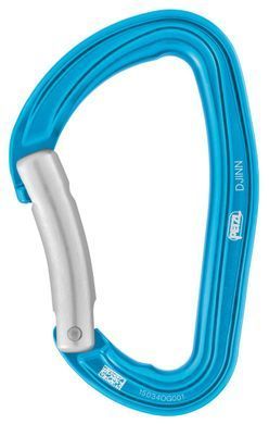 Carabiner Petzl Djinn Bent turquoise without locking system, M060LB00