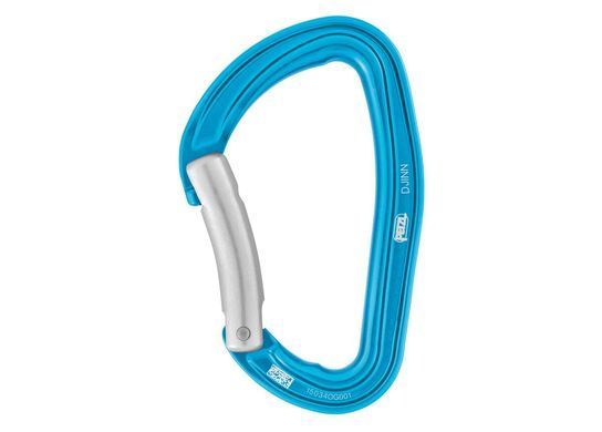 Carabiner Petzl Djinn Bent turquoise without locking system, M060LB00