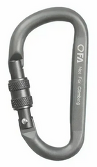 Карабін допоміжний First Ascent NFC з муфтою grey, FA 7019 04
