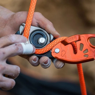 Belay device Petzl Neox light grey, D016AA00