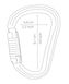 Carabiner Petzl William SCREW-LOCK black, M36A SLN