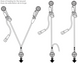 Adjustable double lanyard for multi-pitch climbing Petzl Dual Connect Adjust, L035CA00