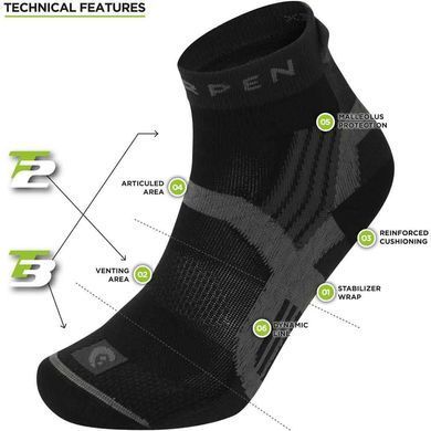 Термошкарпетки Lorpen X3TE T3 Trail Running Eco total black M