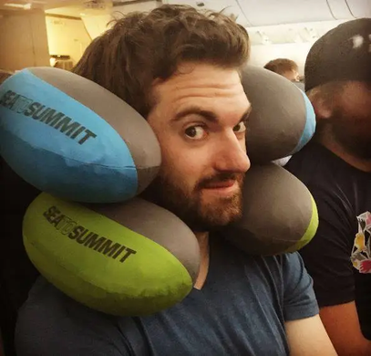 Inflatable pillow for neck Sea To Summit Aeros Premium Traveller Pillow lime