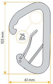 Carabiner Singing Rock Artwall, SR K4310PP