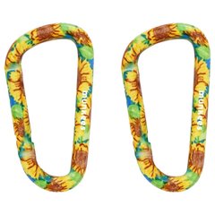Auxiliary carabiner Munkees Sunflower 6 x 60 mm 2-Pack, 3306-SF