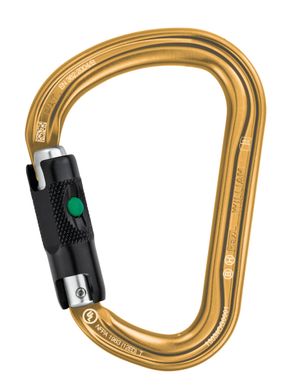 Carabiner Petzl William BALL-LOCK gold, M36A BLY